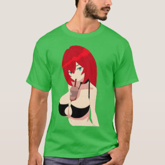 Lekfull anime-tjej rolig t shirt