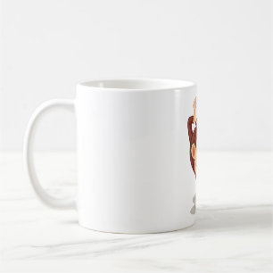Lekfull apa som gör handstående Sött djur Kaffemugg