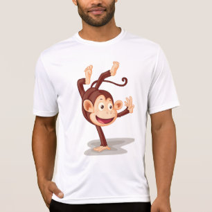 Lekfull apa som gör handstående Sött djur T Shirt