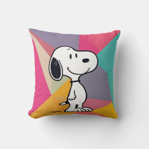 Lekfull Beagle Serieteckning Geometrisk Popkonst Kudde