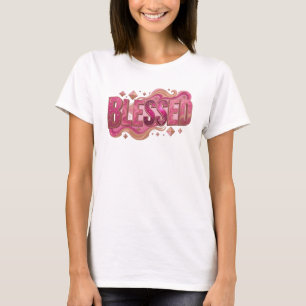 Lekfull BLESSAD 2D-mote konst T Shirt