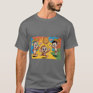 Lekfull Cartoon Karaktär T-shirt