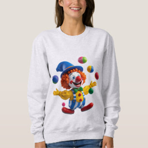 Lekfull Clown Hoppar Med Ljusande Bollar T Shirt