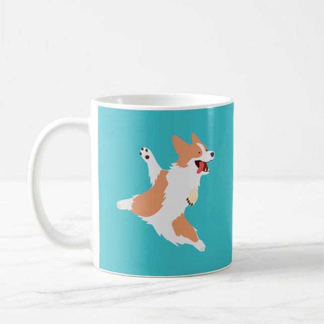 Lekfull Corgi Kaffemugg (Vänster)