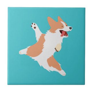 Lekfull Corgi Kakelplatta