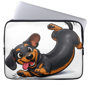 Lekfull dachshund-valp laptop fodral