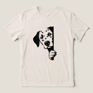 Lekfull Dalmatiner Tittar Ut Damernas Minimalistis T Shirt