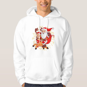 **"Lekfull design med tomte – rolig och festlig kl Hoodie