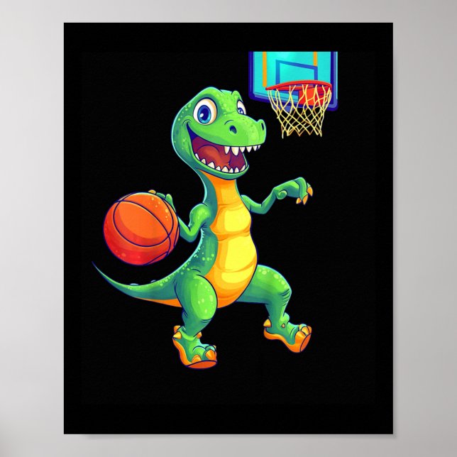 Lekfull dinosaur skiss spelar design för barn poster (Framsidan)