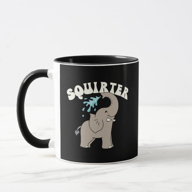 Lekfull Elefant Vattensprayande Mugg (Vänster)