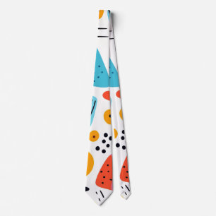 Lekfull färgrik geometrisk Memphis-stil mönster Slips