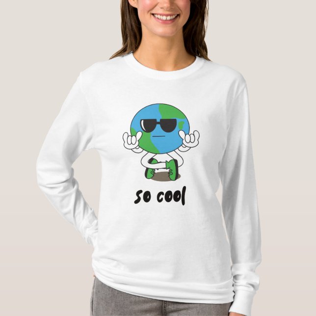 Lekfull flerfärgad jordbergshandgest t shirt (Framsida)