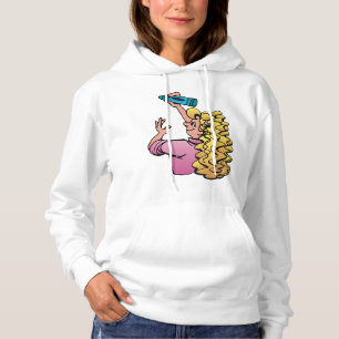 Lekfull flicka med krita t shirt