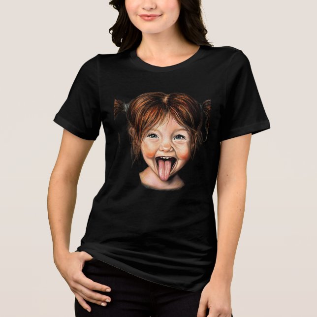 Lekfull flicka t-shirt (Framsida)