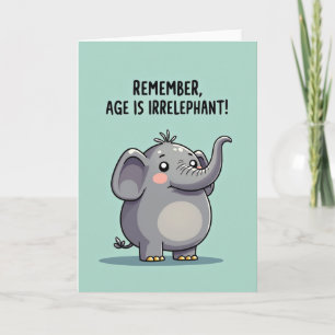 Lekfull födelsedagsgratulationskort med elefant kort