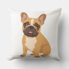 Lekfull fransk bulldog kastkudde barnrum kudde