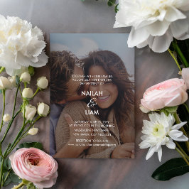 Lekfull Glad Foto Bröllop Inbjudningar