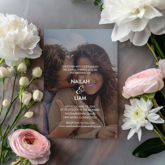 Lekfull Glad Foto Bröllop Inbjudningar (Skapare uppladdad)