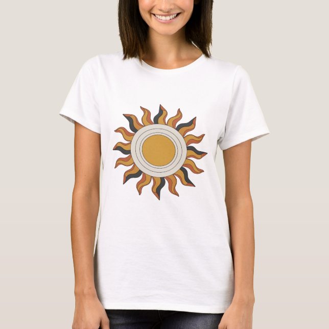 Lekfull Grå ABSTRAKT KONST Design T Shirt (Framsida)