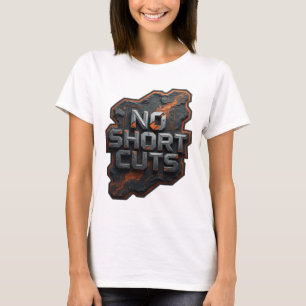 Lekfull Grå INGEN GENVÄG Slogan T-shirt