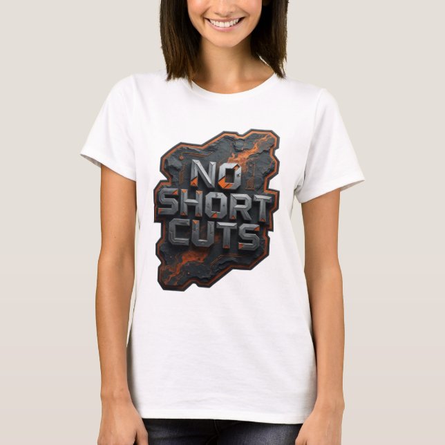 Lekfull Grå INGEN GENVÄG Slogan T-shirt (Framsida)