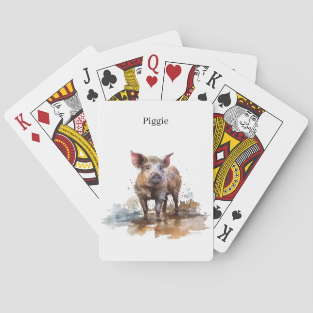 Lekfull Grisunge, anpassad Casinokort (Baksidan)