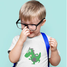 Lekfull Grön Dino T Shirt