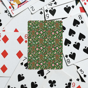 Lekfull Grön Festlig Pepparkaks Godis Mönster Casinokort