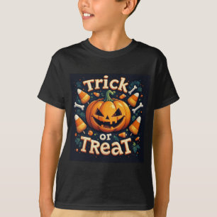 Lekfull Jack O Lantern Med Candy Corn Godsaker 🎃 T Shirt