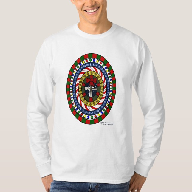Lekfull julmans ljust skjorta tee (Framsida)