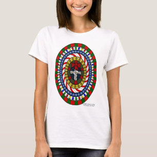 Lekfull julskjorta för kvinnor med ljust mönster t shirt