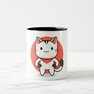 Lekfull Kattdesign Keramisk Mugg