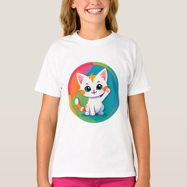 Lekfull kattunge t shirt (Framsida)