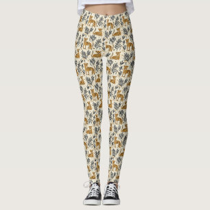 Lekfull Leopardsdjungelmönster Leggings