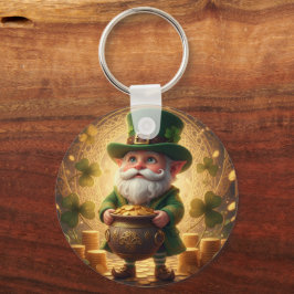 Lekfull Leprechaun Guldgryta Nyckelring