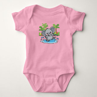 Lekfull liten elefantstänk t shirt