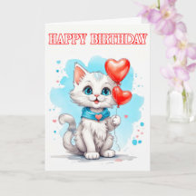 Lekfull Liten Katt Grattis på födelsedagen