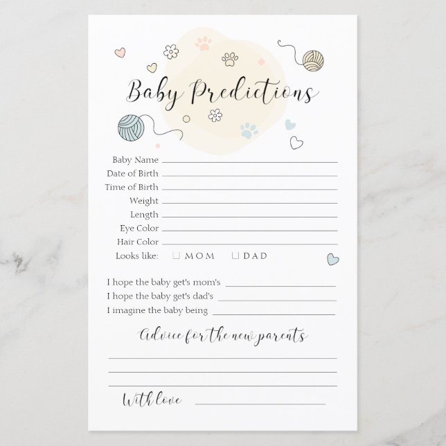 Lekfull liten kattunge Förutsägelser för Bebis (Framsida)