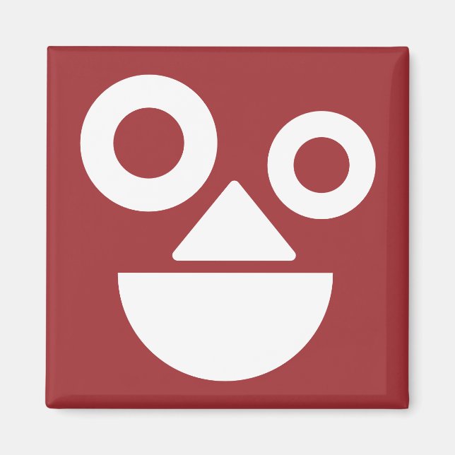 Lekfull minimal rolig face magnet (Framsidan)