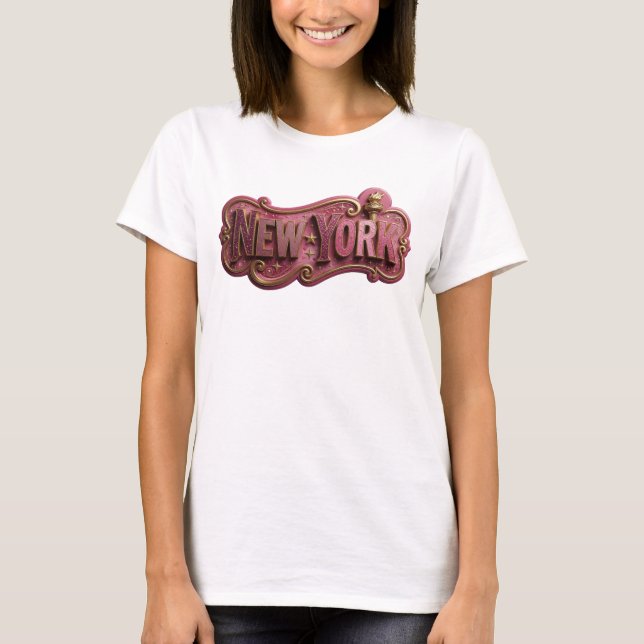 Lekfull NEW YORK Tröjdesign T Shirt (Framsida)