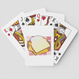 Lekfull ostsmörgås kul mat casinokort