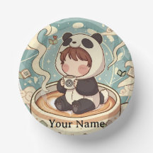 Lekfull Panda Kaffe Keramisk Skål