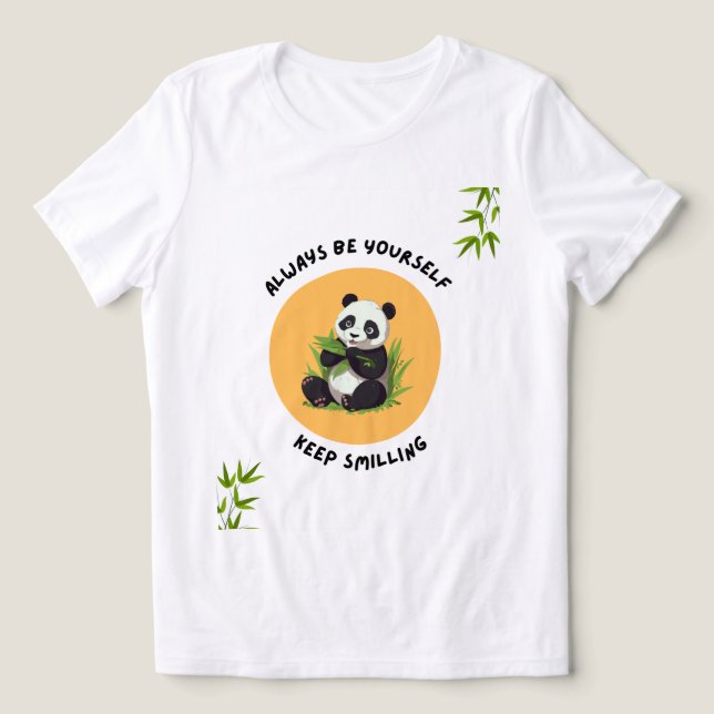 Lekfull Panda Vibes T Shirt Design (Design Framsida)