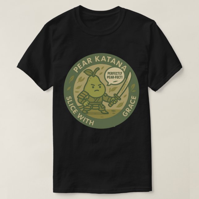Lekfull Päron Samuraj Disciplin  T Shirt (Design framsida)