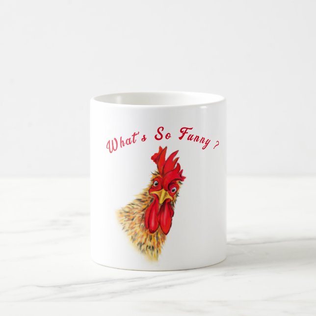 Lekfull presentkopps överraskad tupp - Anpassad te Kaffemugg (Center)