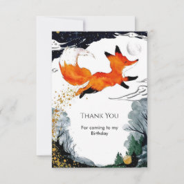 Lekfull Räf Födelsedagsfirande Tack Kort