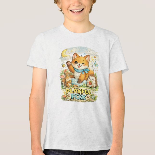 Lekfull räv t shirt (Framsida)