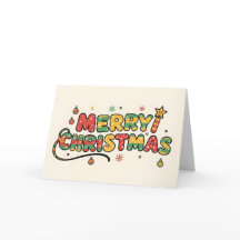 Lekfull Retro Barn Skript God Jul