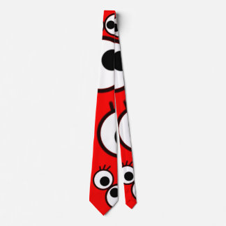 Lekfull rödoögon doodle-mönster slips