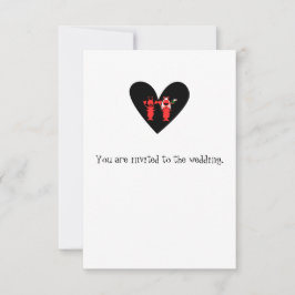 Lekfull rolig hummerbröllop inbjudningar